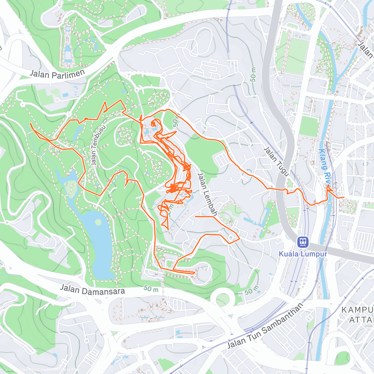 Карта физической активности (KL Bird Park and more)