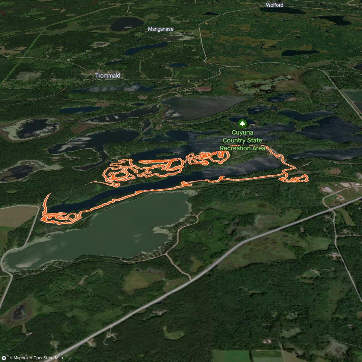 Map of the activity, Solo in Cuyuna