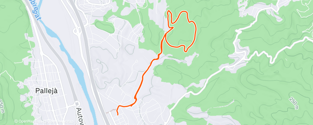 Map of the activity, Carrera a la hora del almuerzo