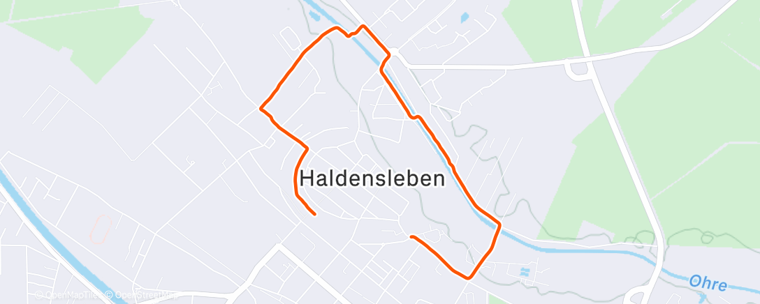 Map of the activity, Lauf am Nachmittag