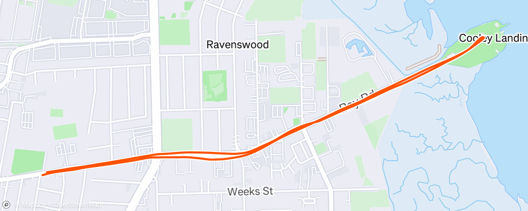 Map of the activity, Evening Run