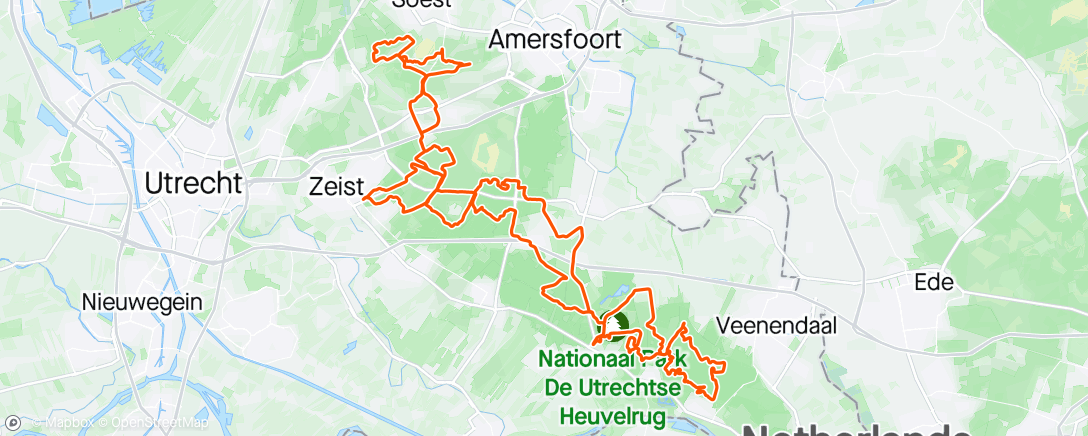 活动地图，Hel van de Heuvelrug MTB edition IV