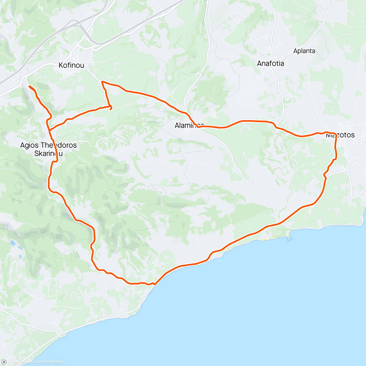 Mapa da atividade, Ride with Kat
