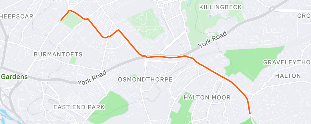 Map of the activity, Morning Run