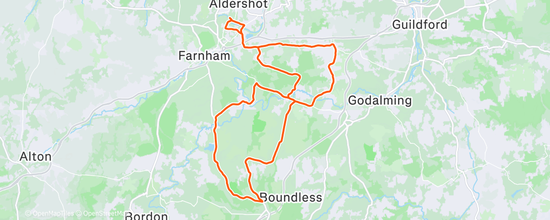 Map of the activity, Morning Ride