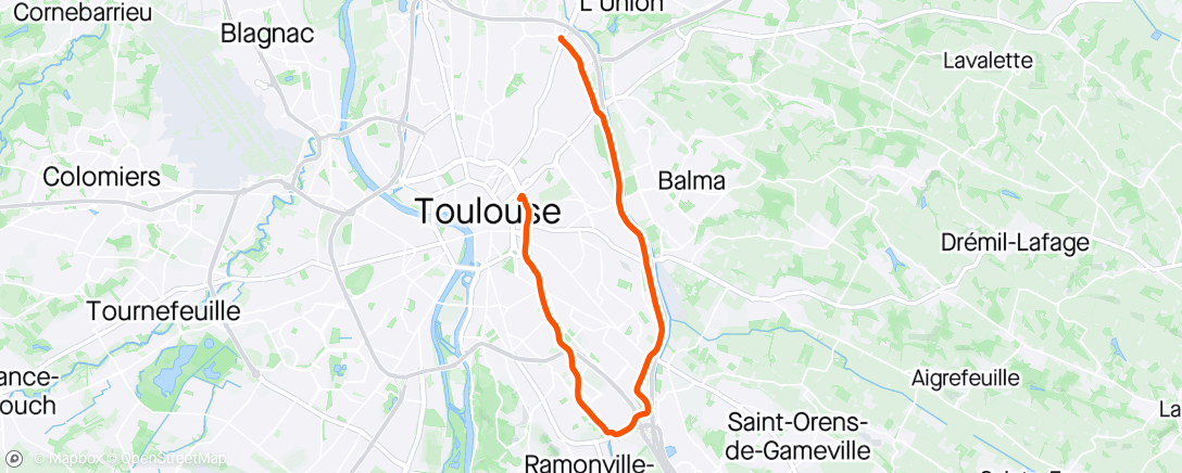 Map of the activity, Tour en vélo partie 2