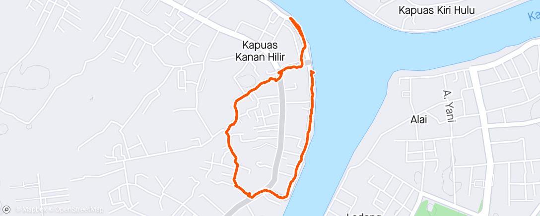 Map of the activity, Jalan plus lari