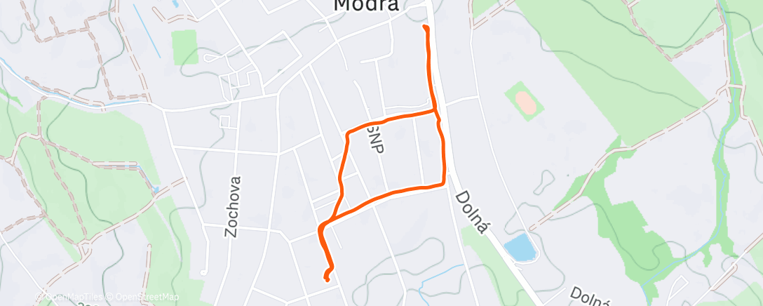 Map of the activity, Morning Walk