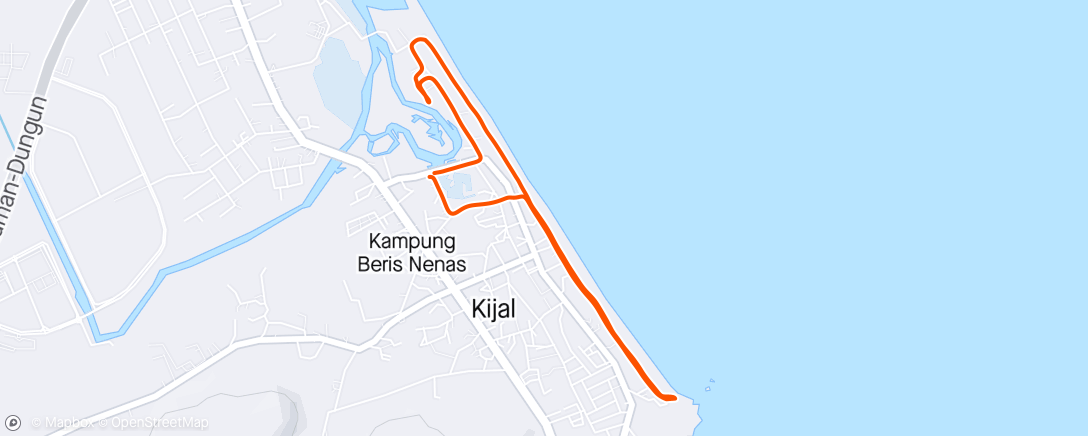 Kaart van de activiteit “Kijal run”