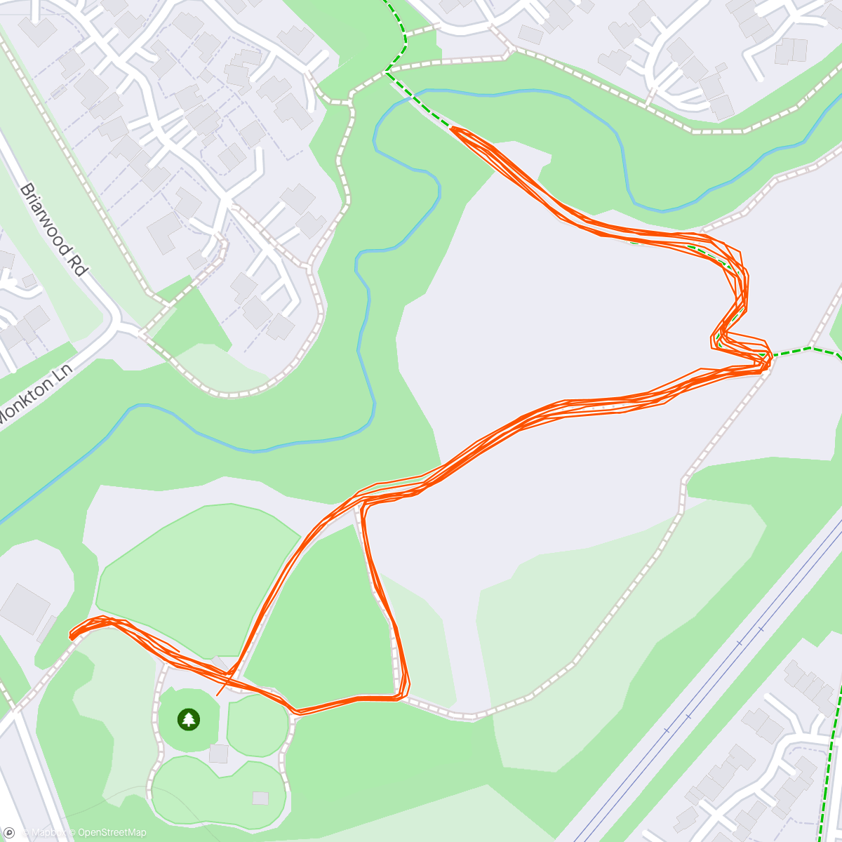 Map of the activity, Parkrun #101: Bartley Park