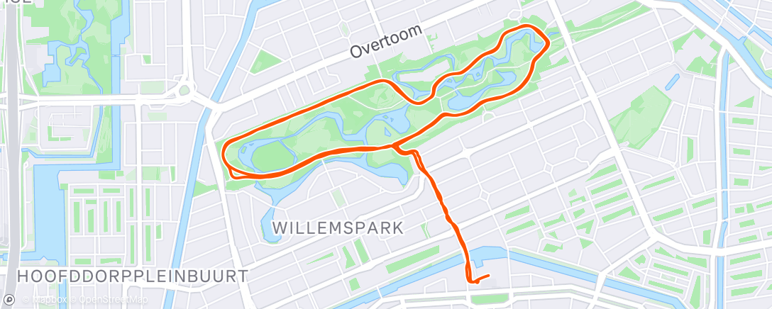 Map of the activity, Vondel Park definitely the Battersea of Amsterdam