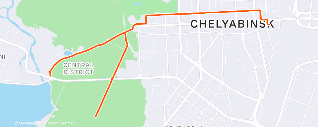 Map of the activity, Утренний забег