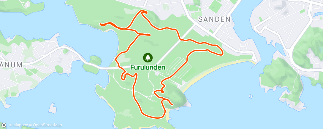 Map of the activity, Orientering i lunden