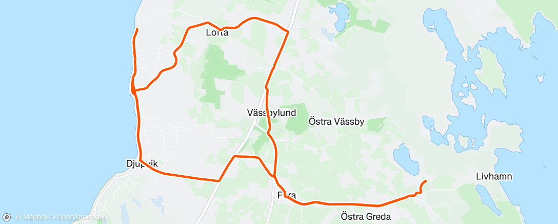 Map of the activity, Evening Mountain Bike Ride