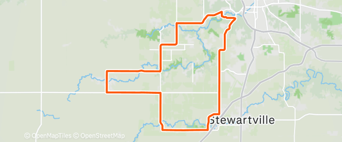 Route map for Sunday Morning Ride