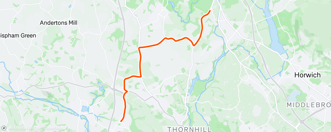 Map of the activity, Afternoon Ride