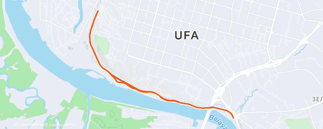 Map of the activity, Утренний забег