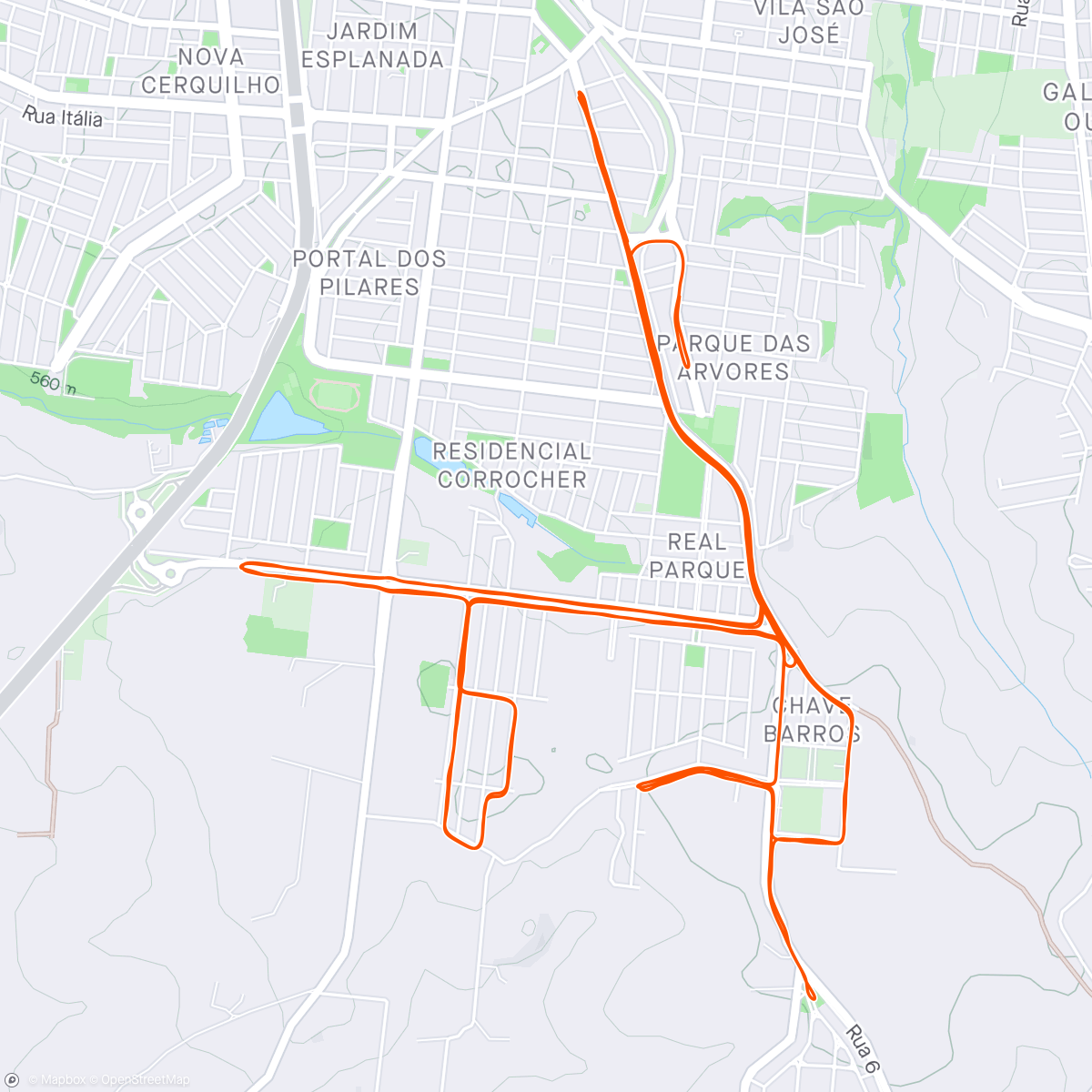 Map of the activity, GIRO SPEED SOLO