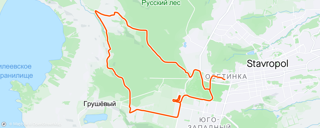 Map of the activity, МТБ заезд