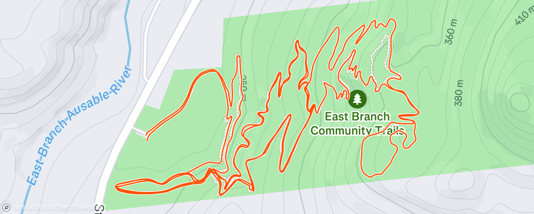 Map of the activity, East Branch