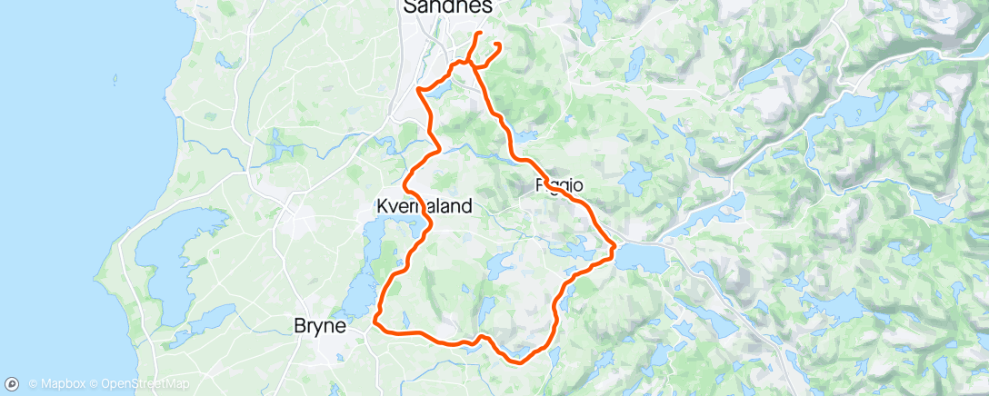 Mapa da atividade, Ålgård - Lye - Kverneland