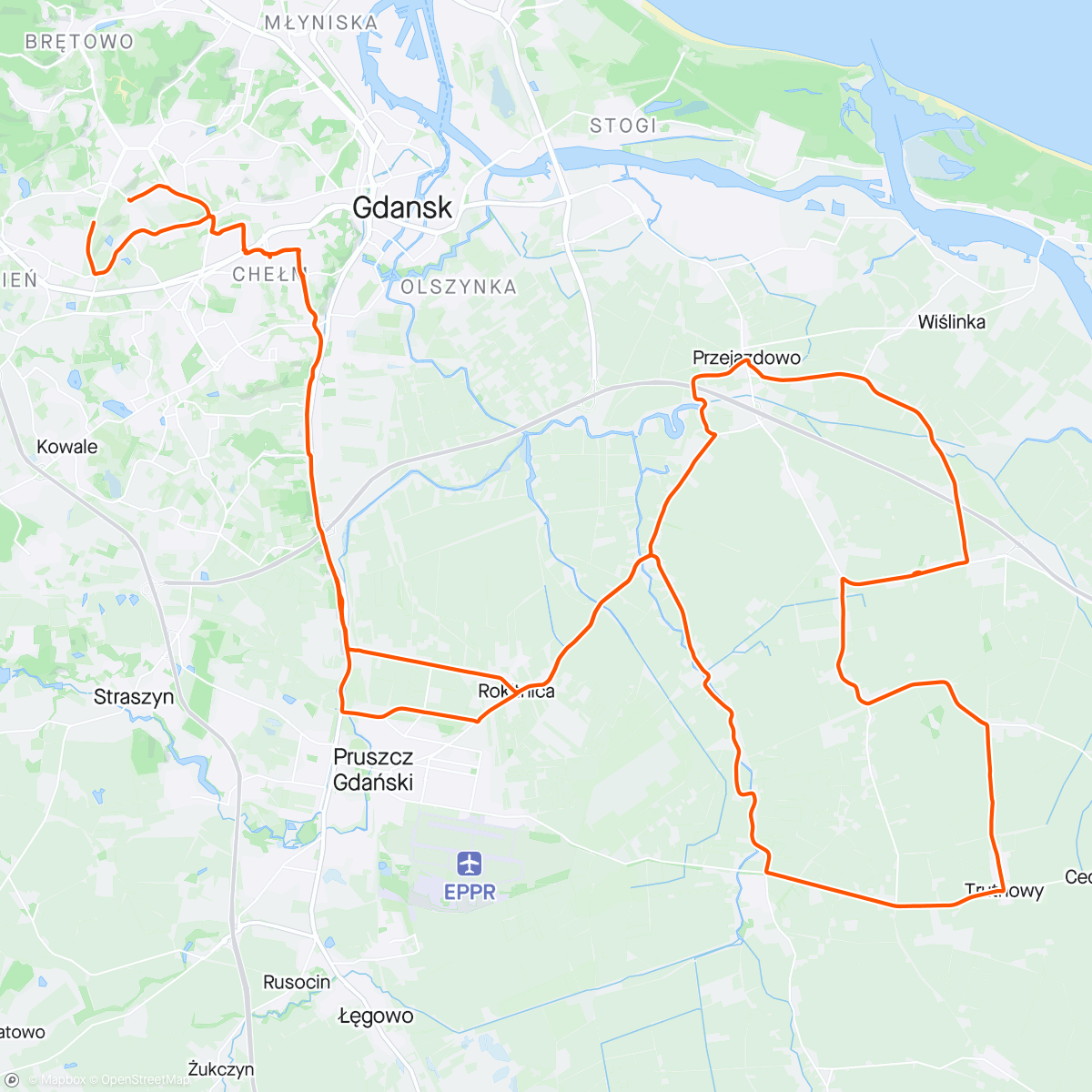 Map of the activity, Bezpieczny Kolarski Czwartek - odc. 4