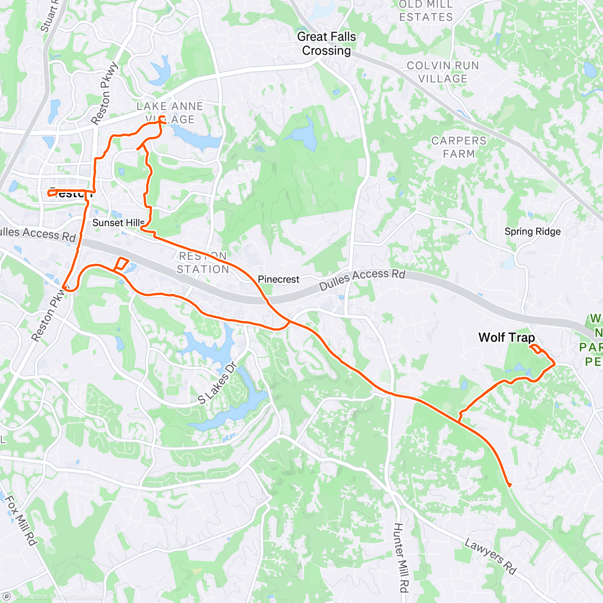 Map of the activity, Meadowlark Gardens