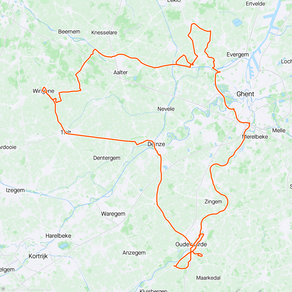 Map of the activity, Good ride round . Nice chill out day