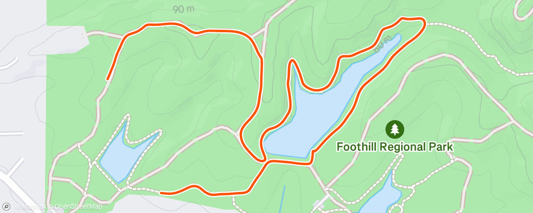 Map of the activity, Evening Hike
