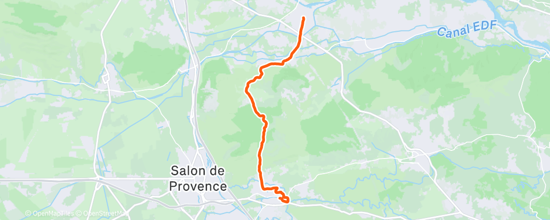 Map of the activity, Retour taf trail