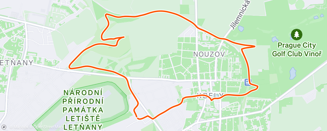 Map of the activity, Sunday's Run