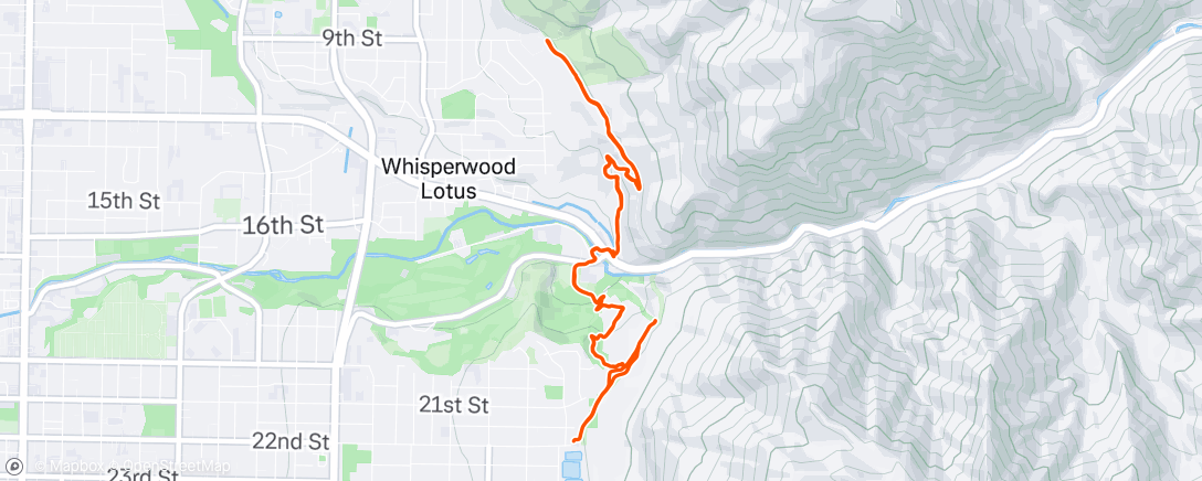 Map of the activity, Morning Hike