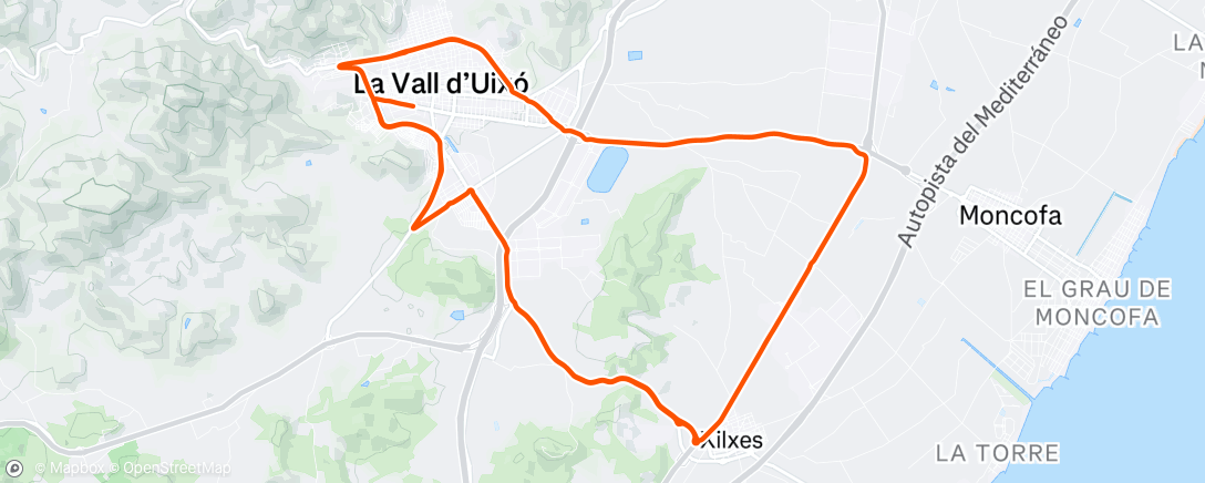 Map of the activity, Morning Ride
