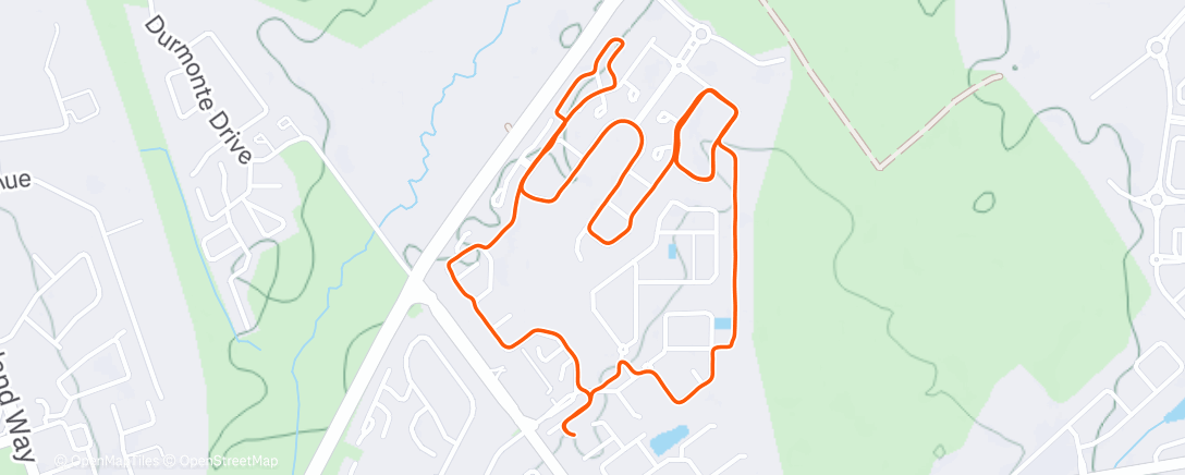 Map of the activity, Night Run