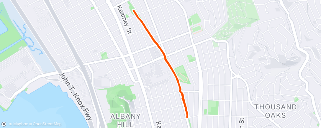 Map of the activity, Afternoon Run