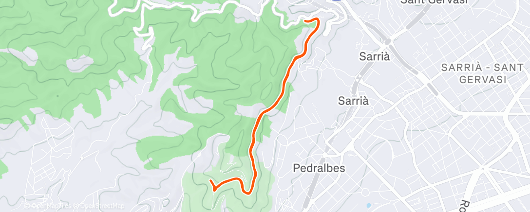 Map of the activity, Carrera de mañana