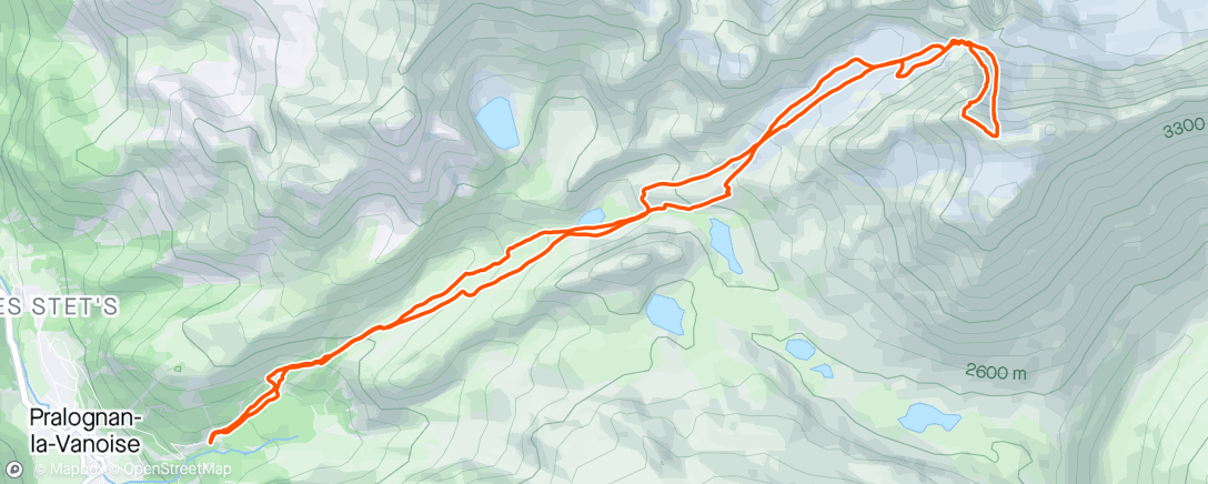 Map of the activity, Face nord de la Grande Casse avec le Fredo