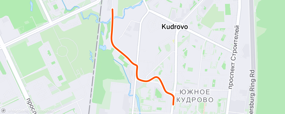 Map of the activity, Evening Run
