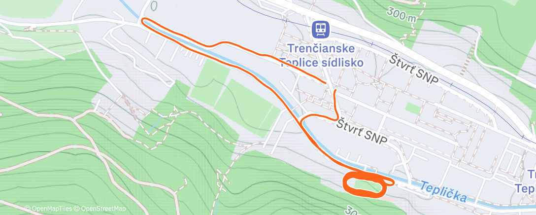 Map of the activity, Afternoon Run 🫡