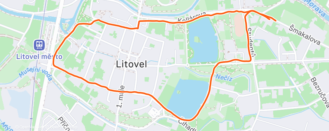 Map of the activity, Evening Walk