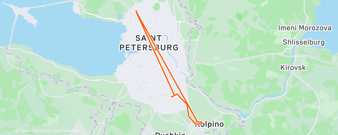 Map of the activity, Утренний забег