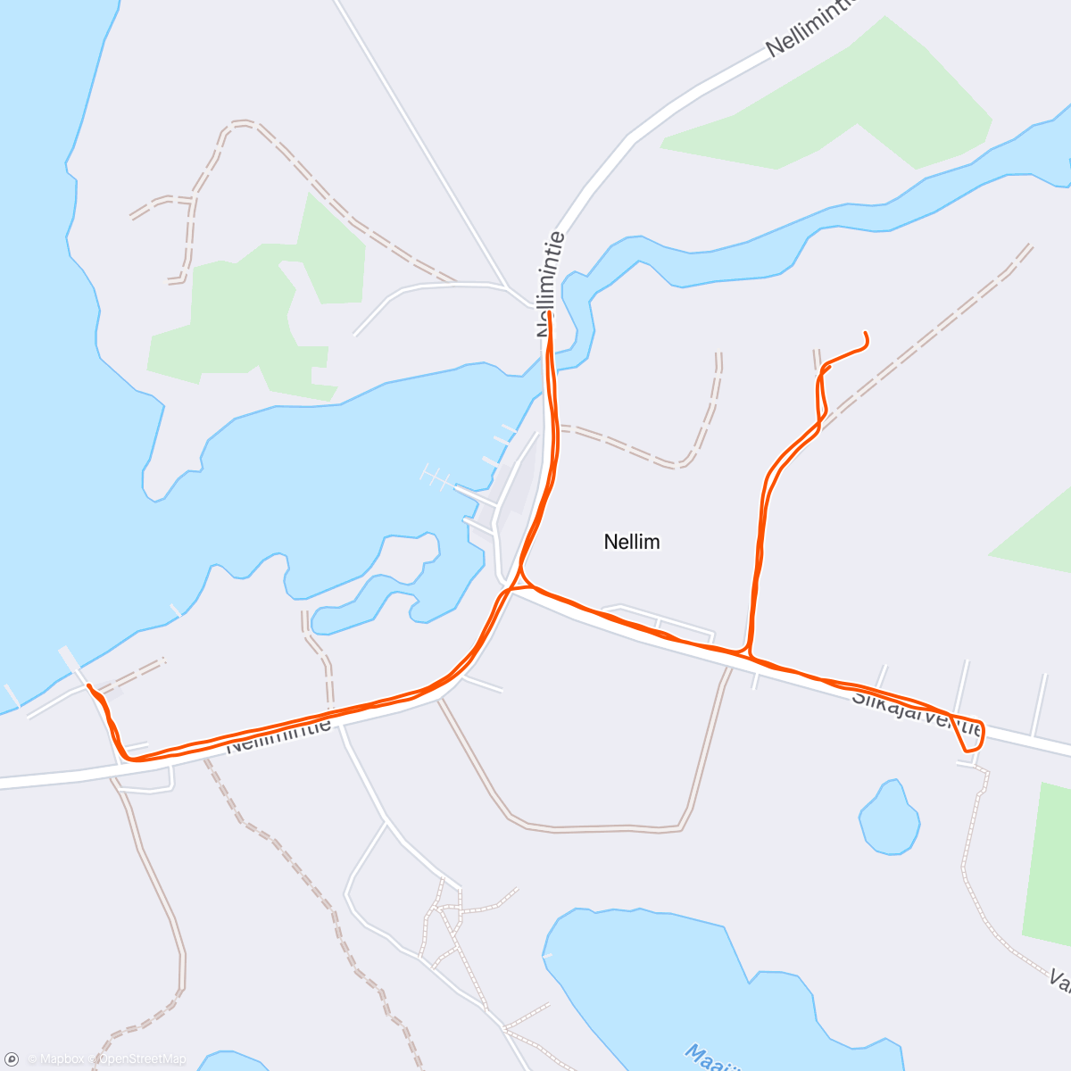 Map of the activity, Kylän tsekkaus - Village check