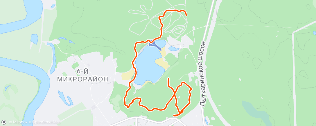 Map of the activity, Полуденный забег