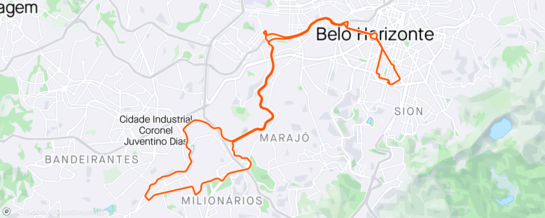 Map of the activity, De volta ao pedal Eleven