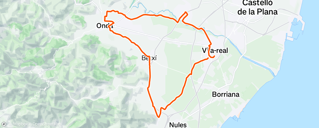 Map of the activity, Afternoon Ride