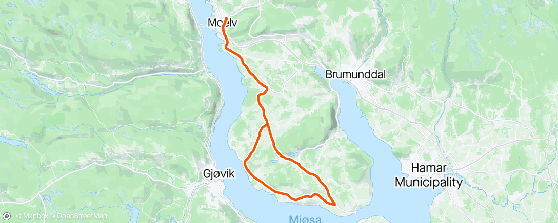 Mapa da atividade, Racer tur utover Neslandet 🚴‍♀️🚴‍♀️😁