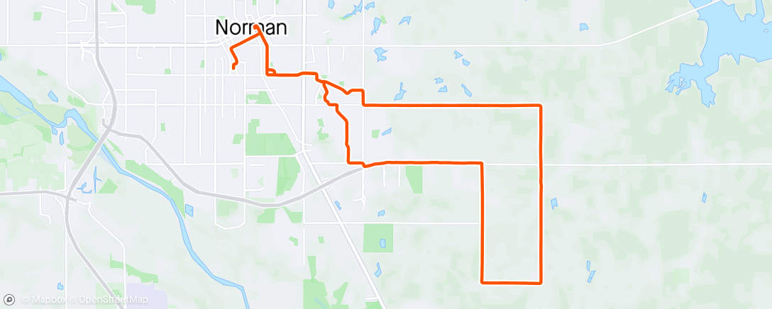 Map of the activity, LC 18 ride
