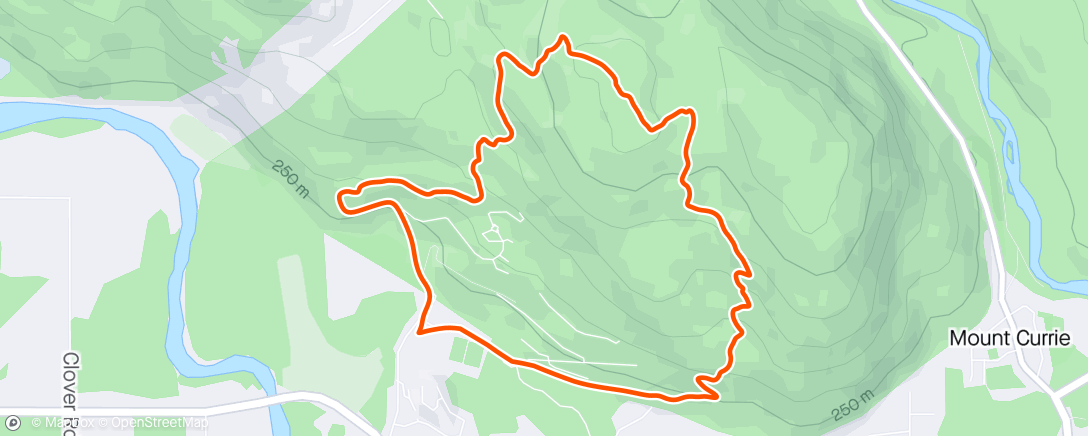Map of the activity, New climb / Econoline / Dark Forest / Waterfall / Crosstown