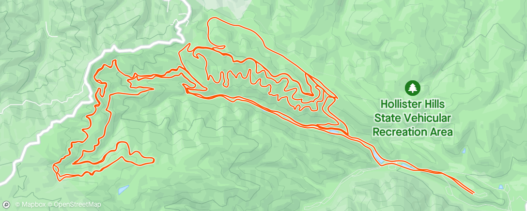 Map of the activity, Dirtbike