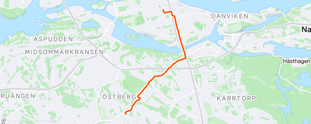 Map of the activity, Afternoon Ride